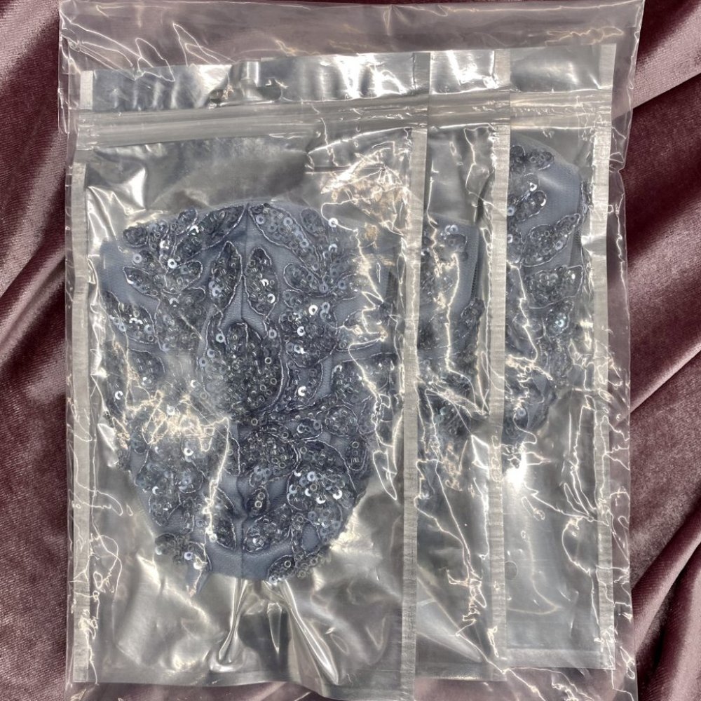 3 Piece Pack-Beaded Floral Fashion Mask CDMK01R_3